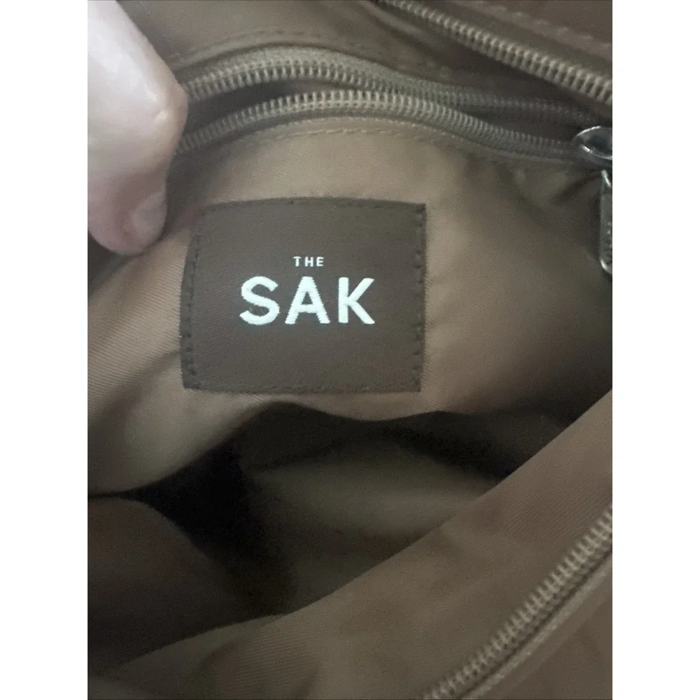 THE SAK Crochet Natural Taupe Shoulder Bag Small